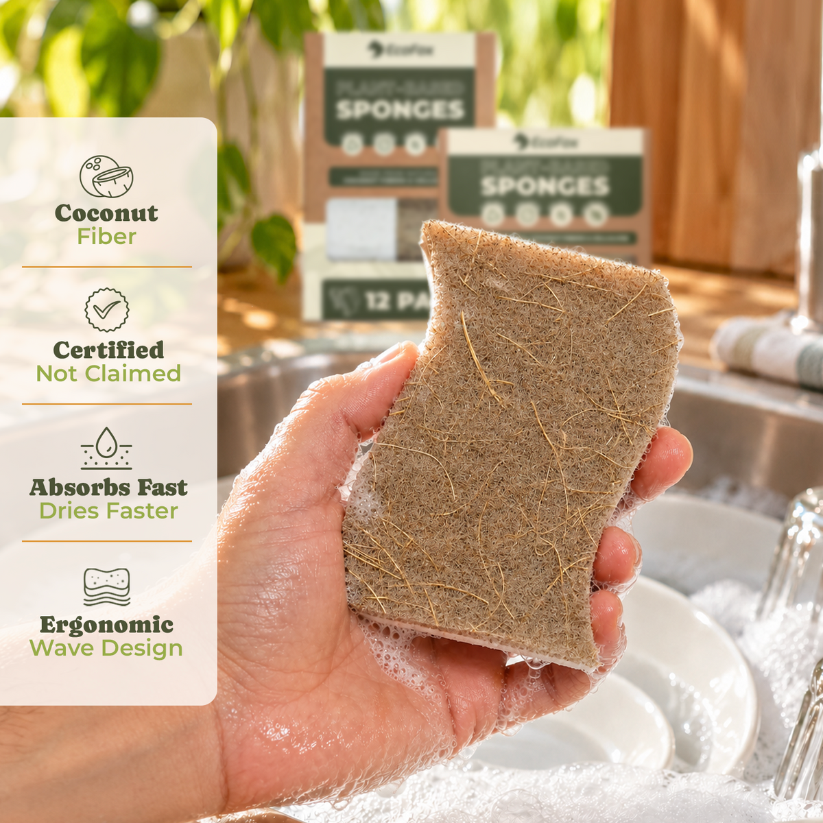 EcoFox Kitchen & Bathroom Reset bundle, swabs, towels and sponges