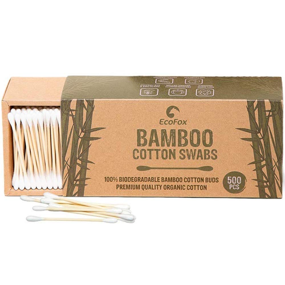 Bamboo Cotton Swabs | Biodegradable & Organic Wooden Cotton Buds | Double Tipped Ear Sticks | 100% Eco-Friendly & Natural | Perfect for Ear Wax Removal, Arts & Crafts, Removing Dust & Dirt…