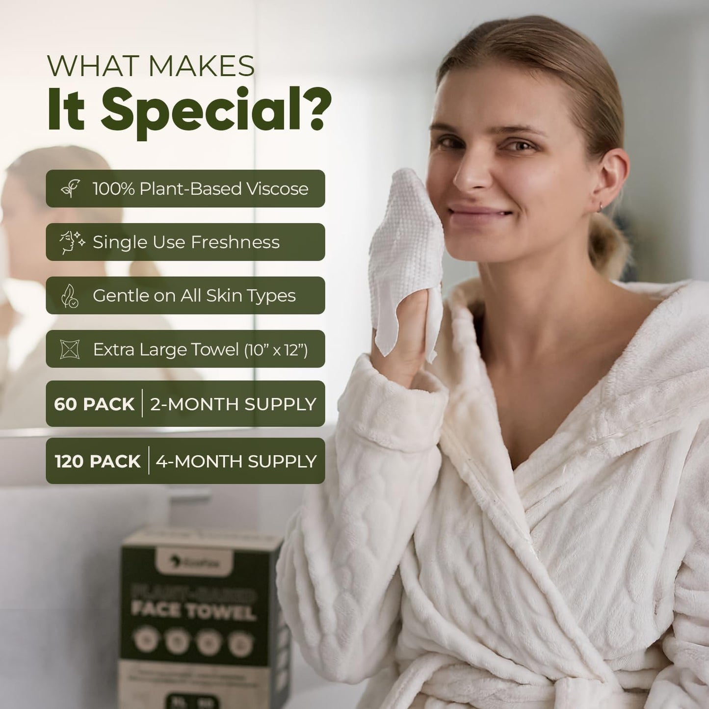 Plant-Based Face Towels