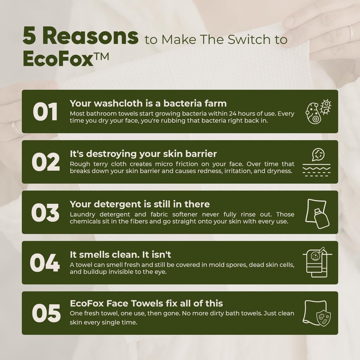 Plant-Based Face Towels